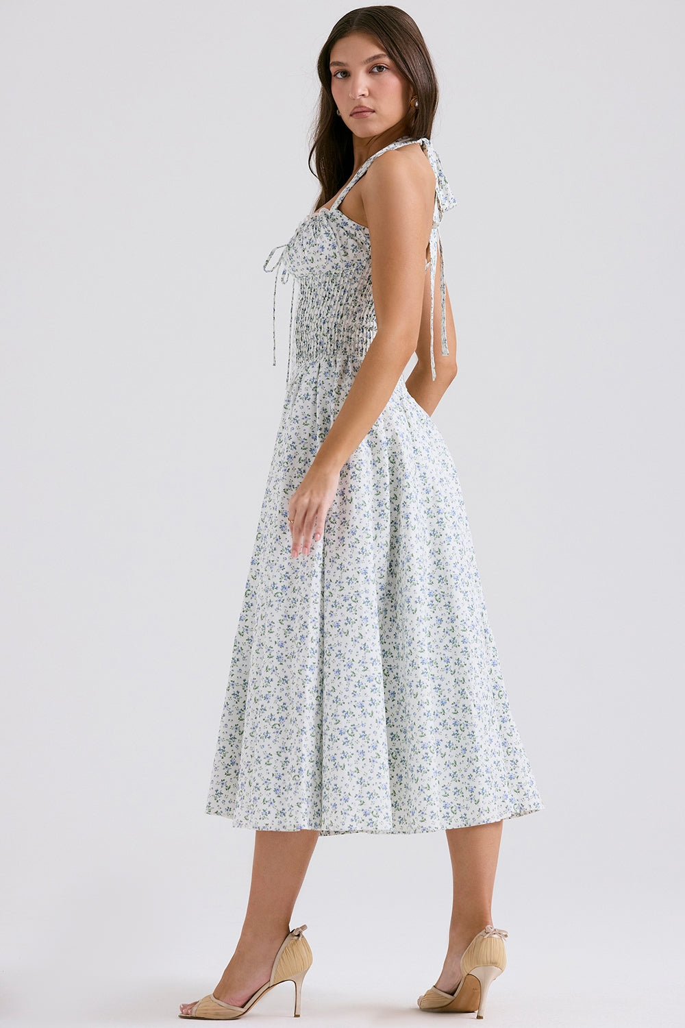 Estelle Floral Charm Midi Elbise