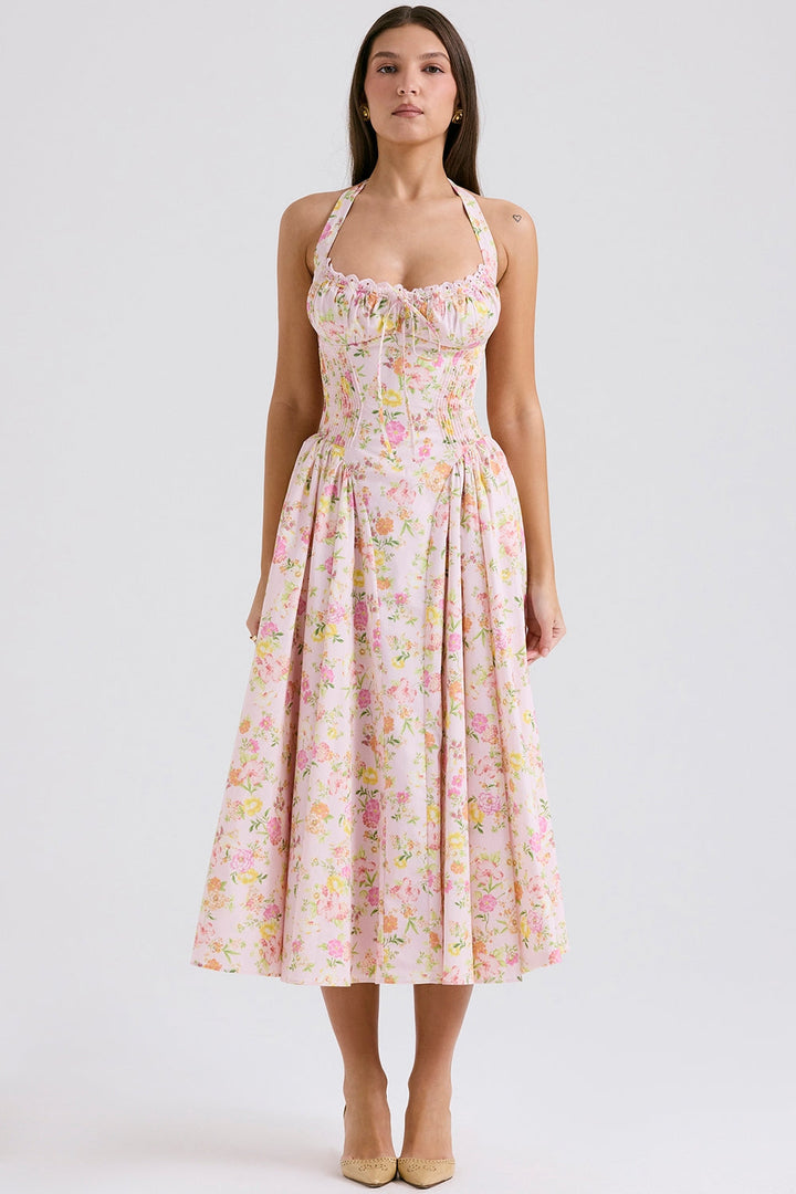 Celeste Floral Bliss Midi Elbise