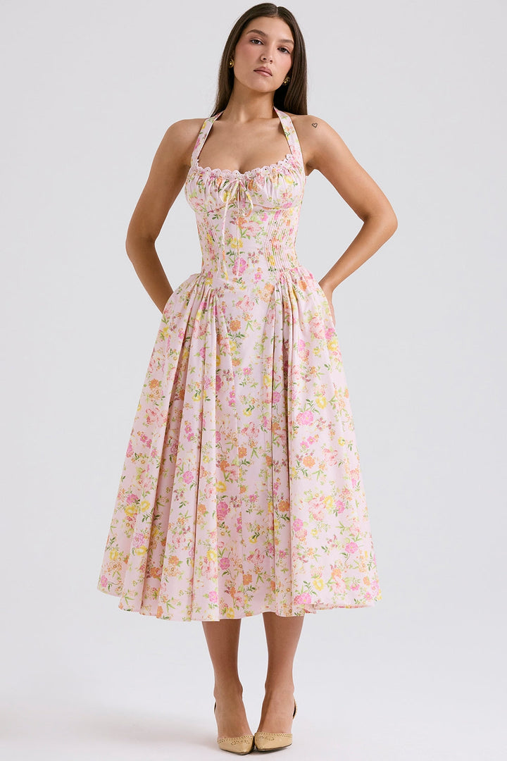 Celeste Floral Bliss Midi Elbise