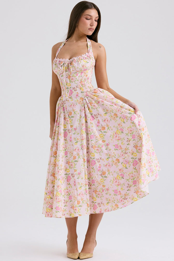 Celeste Floral Bliss Midi Elbise