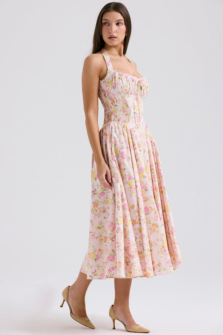 Celeste Floral Bliss Midi Elbise