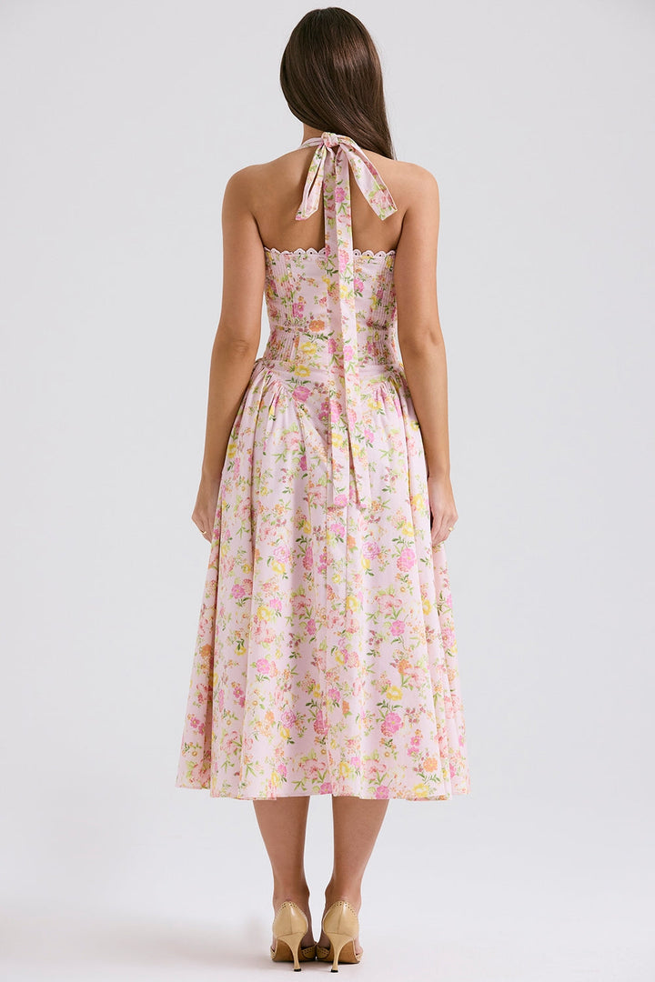 Celeste Floral Bliss Midi Elbise