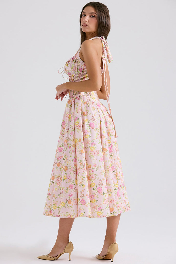 Celeste Floral Bliss Midi Elbise