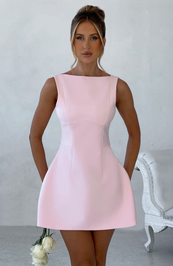 Blush Elegance Mini Elbise