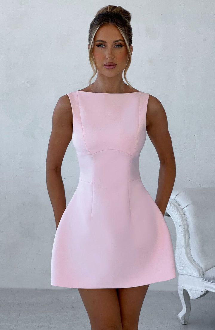 Blush Elegance Mini Elbise