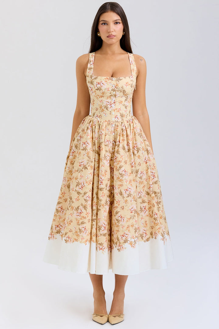 Elowen Floral Midi Elbise