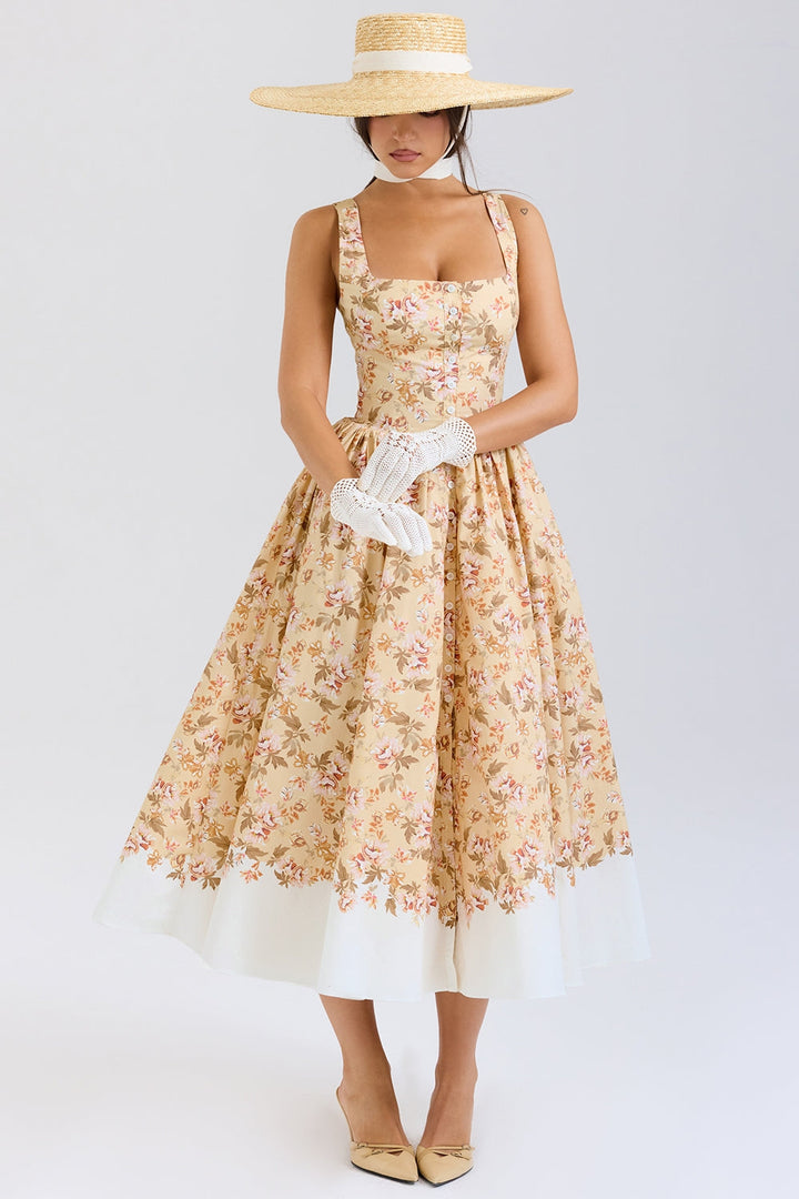 Elowen Floral Midi Elbise