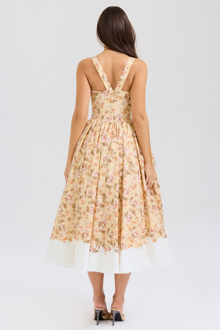 Elowen Floral Midi Elbise