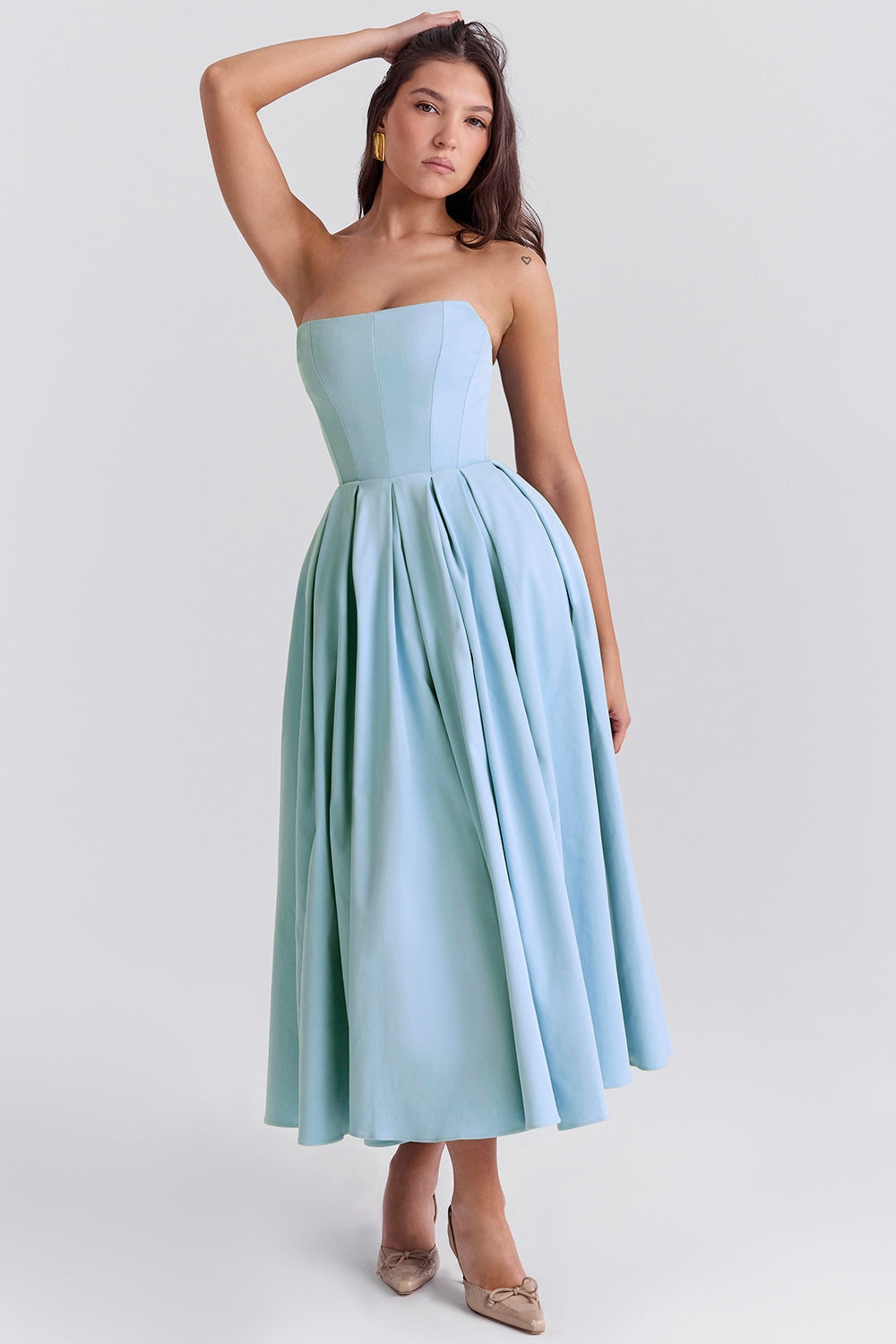 Audrey Pastel Breeze Midi Elbise