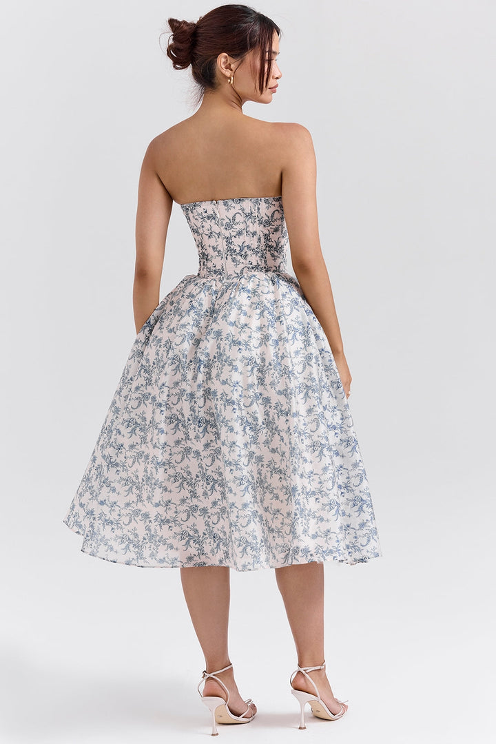 Bennett Strapless Midi Elbise