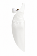 Elegant White Swimsuit & Sarong