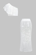 Conjunto de ganchillo asimétrico