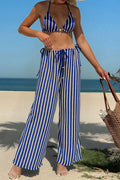 Rosvell Riviera Stripe Bikini & Pantalón Set