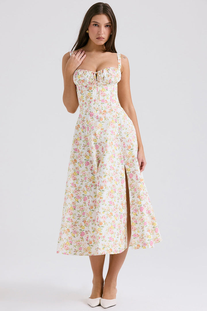 Elodie Floral Charm Midi Elbise