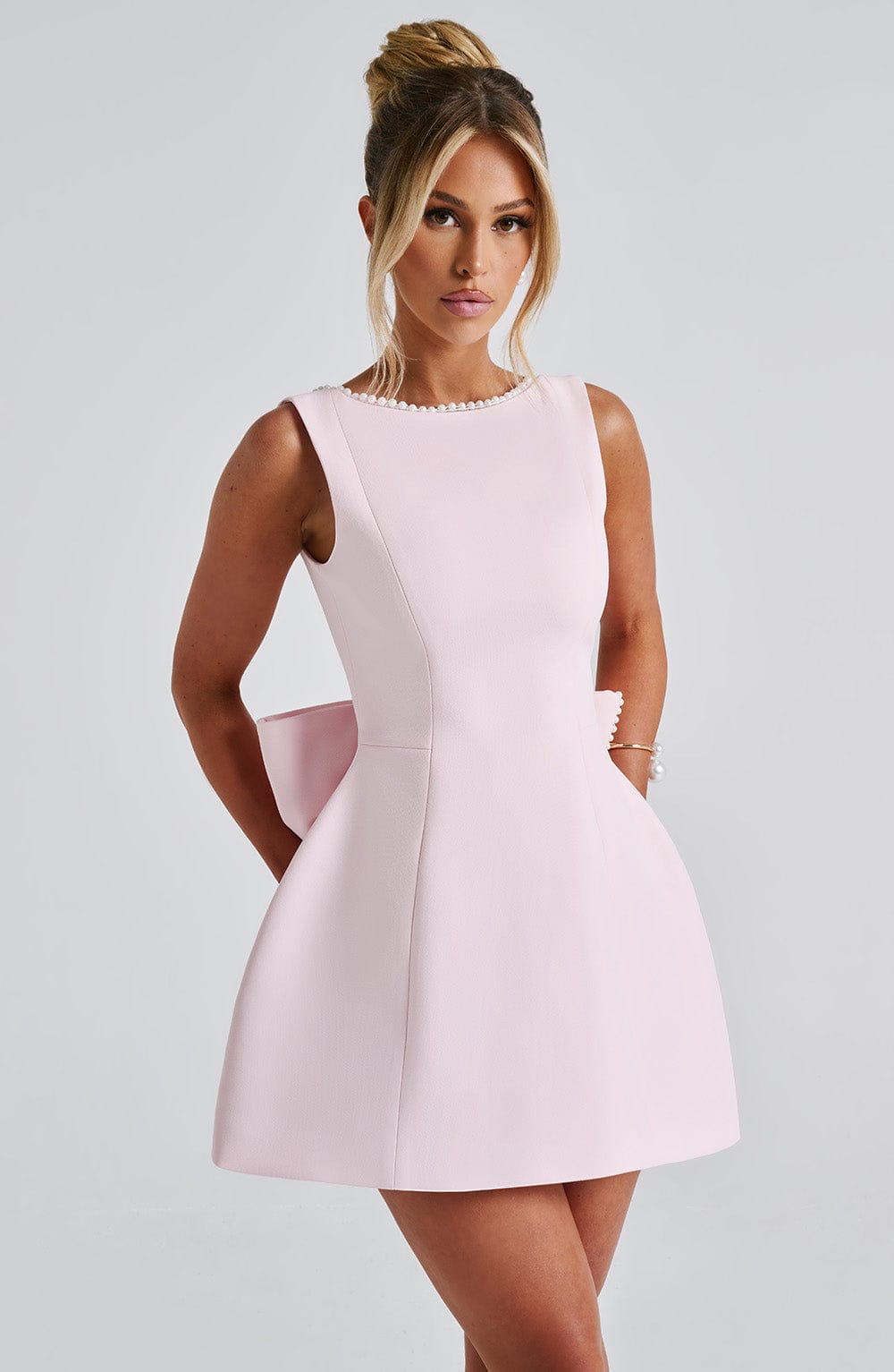 Blush Elegance Mini Elbise