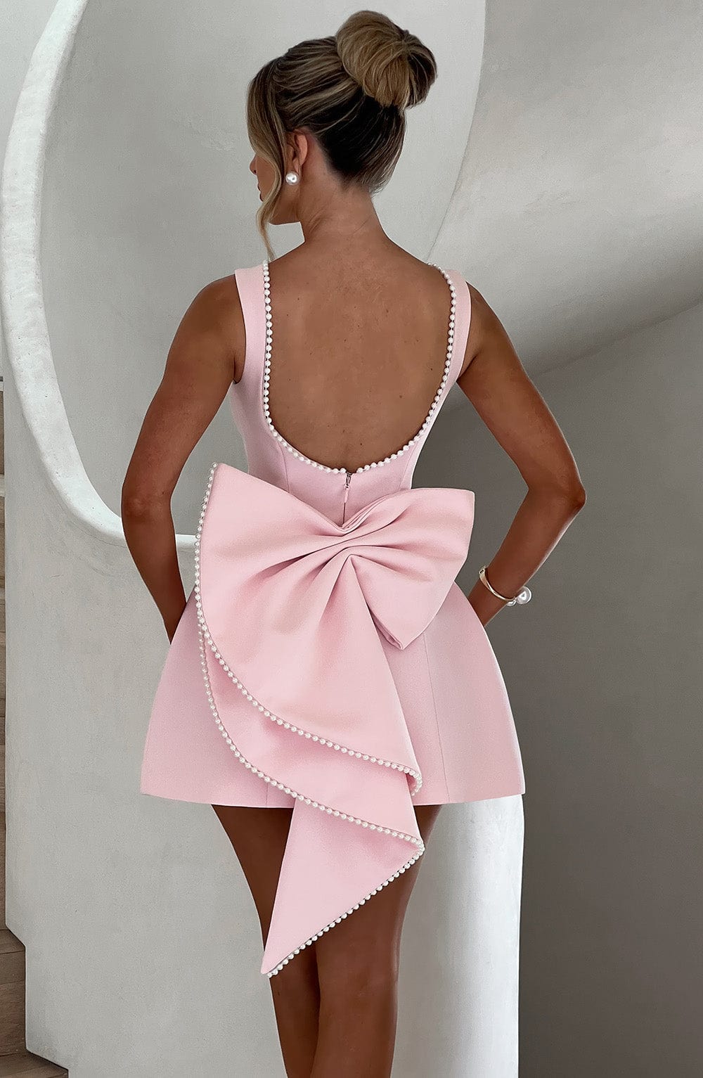 Blush Elegance Mini Elbise