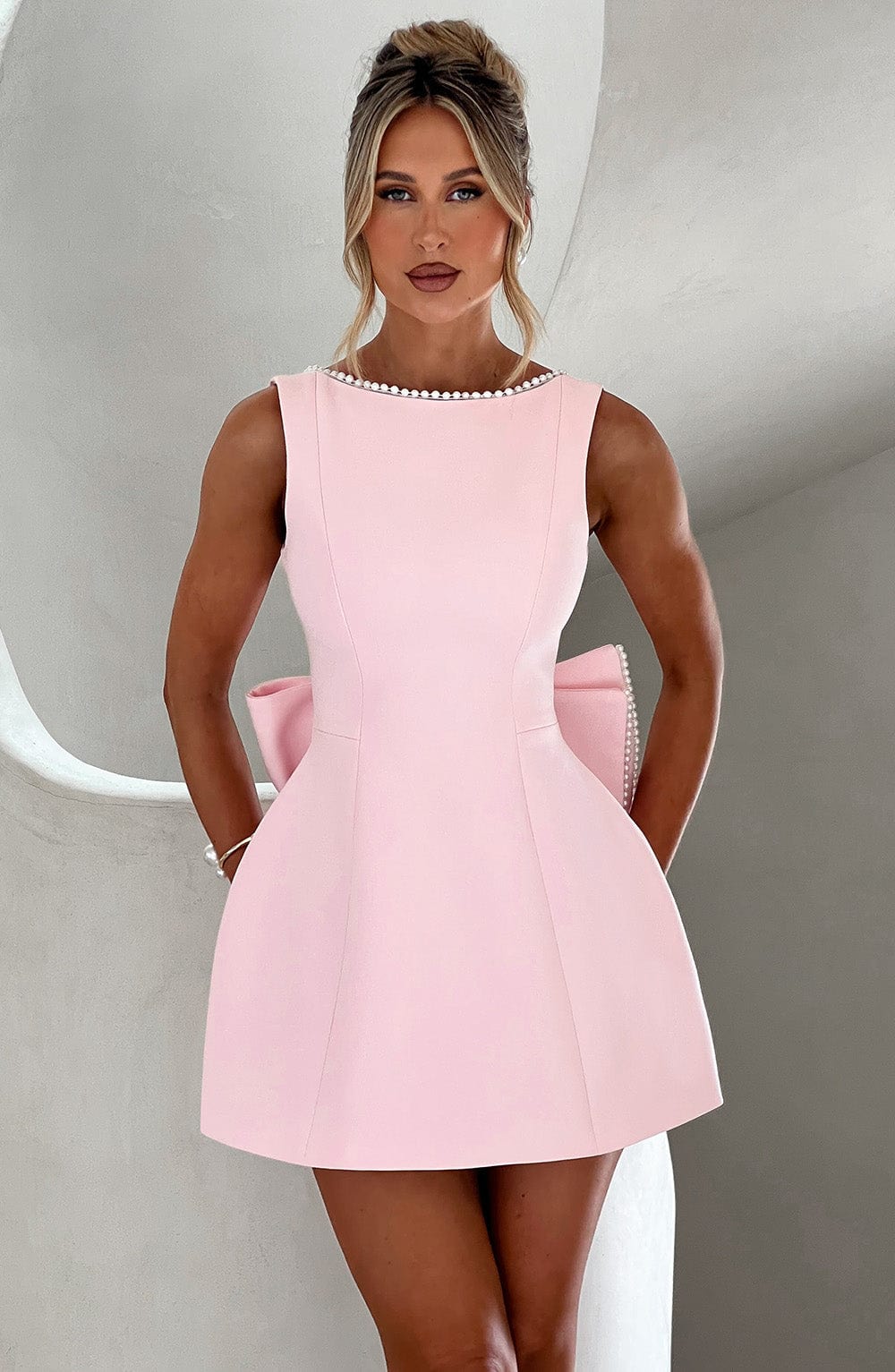 Blush Elegance Mini Elbise