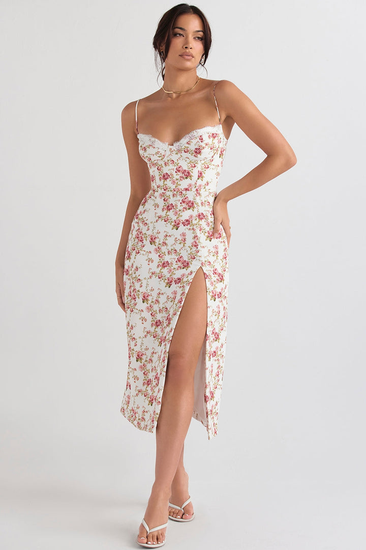 Charlotte Floral Breeze Midi Elbise