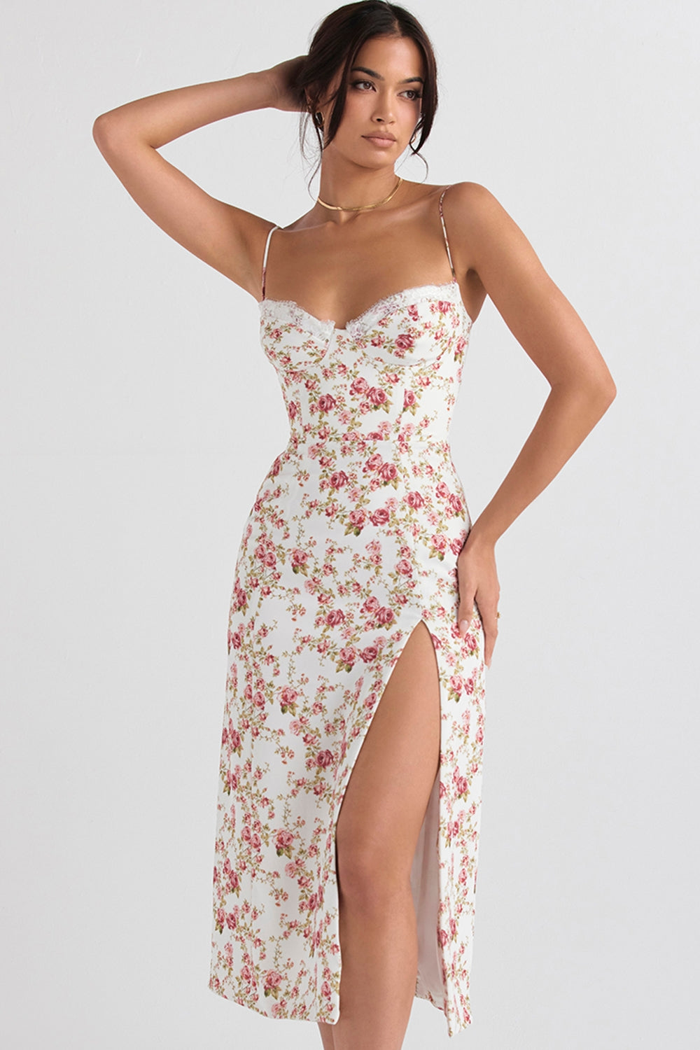 Charlotte Floral Breeze Midi Elbise