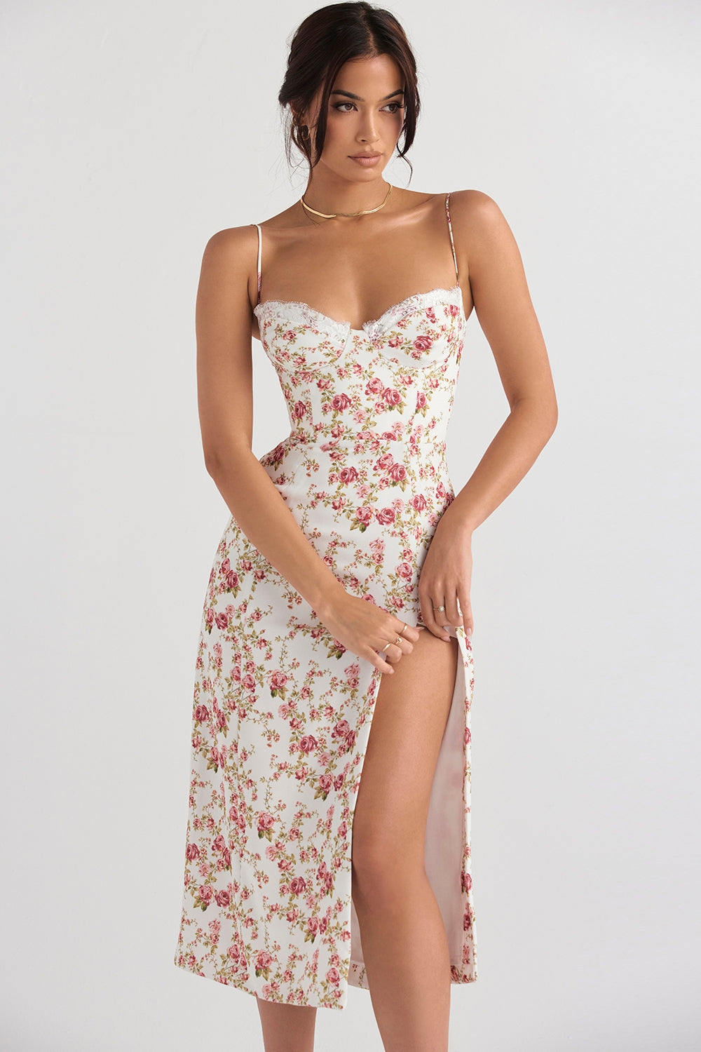 Charlotte Floral Breeze Midi Elbise