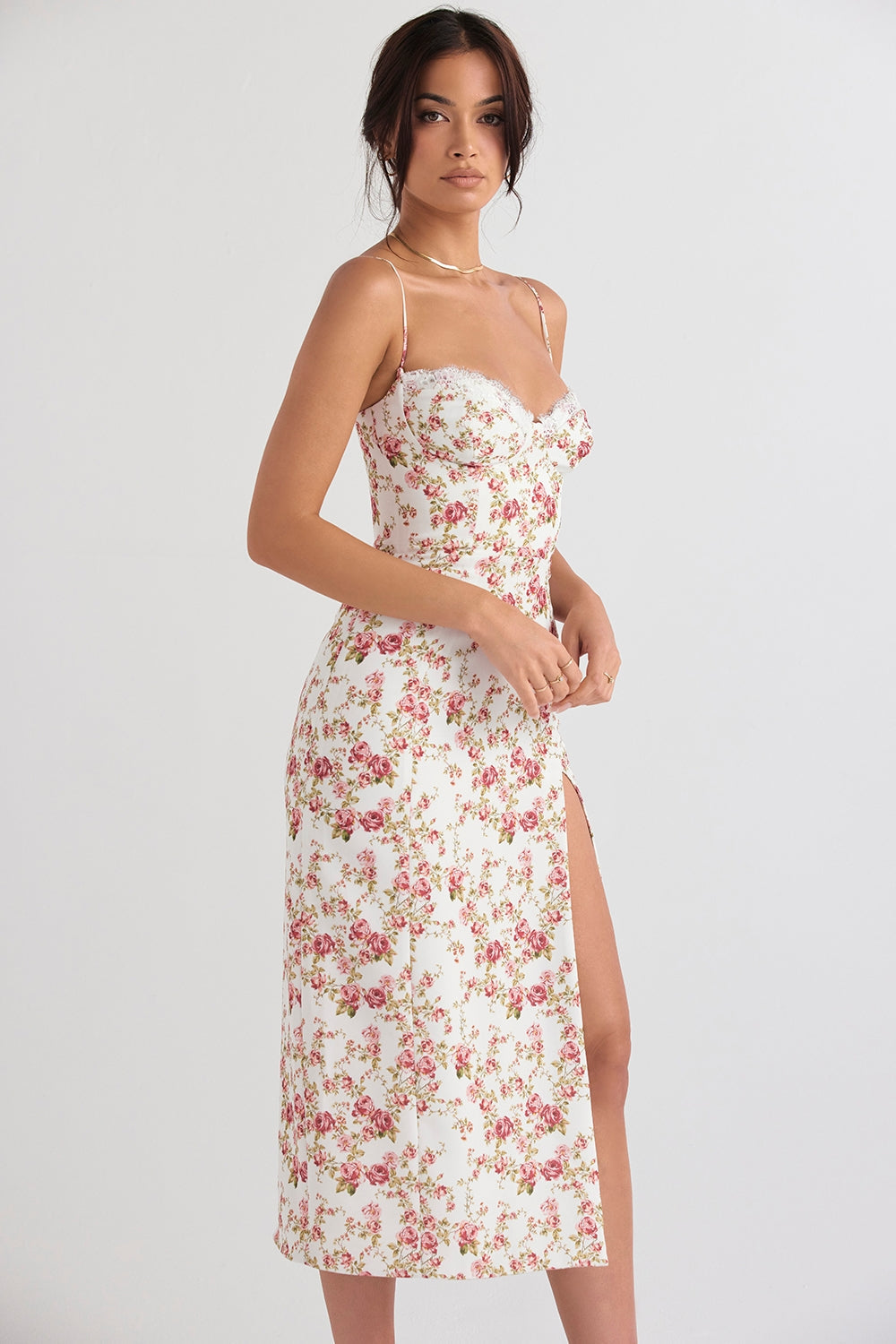 Charlotte Floral Breeze Midi Elbise