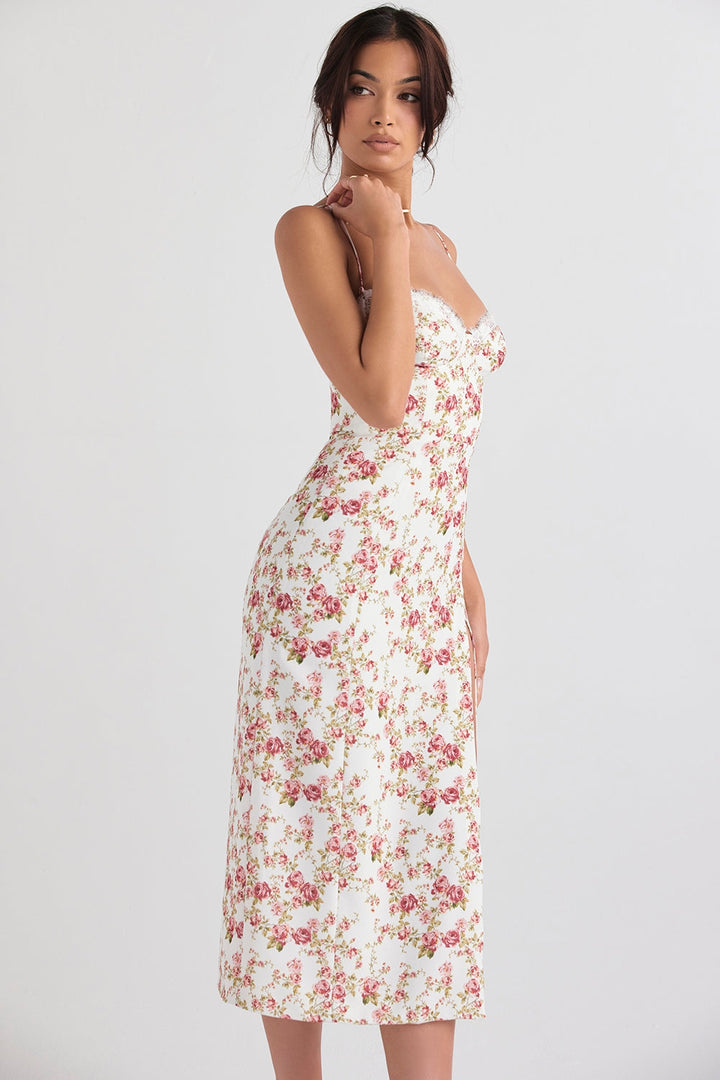 Charlotte Floral Breeze Midi Elbise