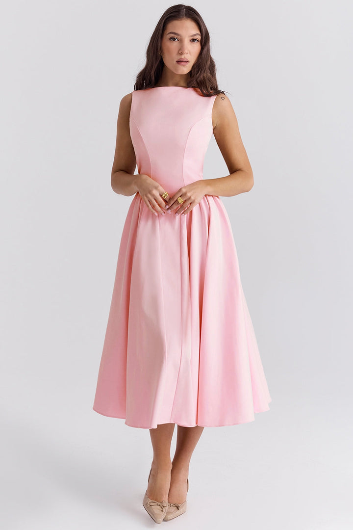 Blossom Elegance Midi Elbise