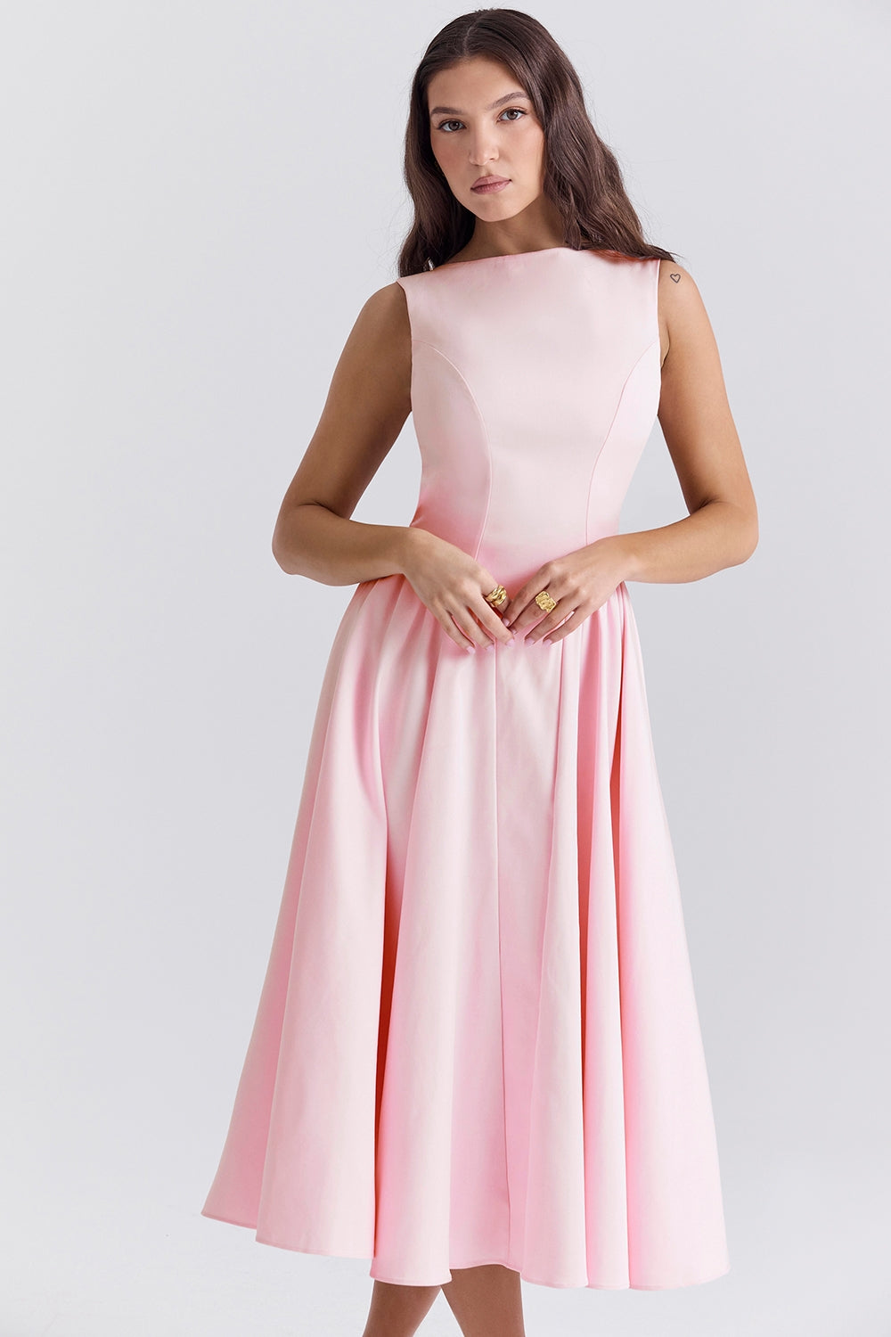 Blossom Elegance Midi Elbise