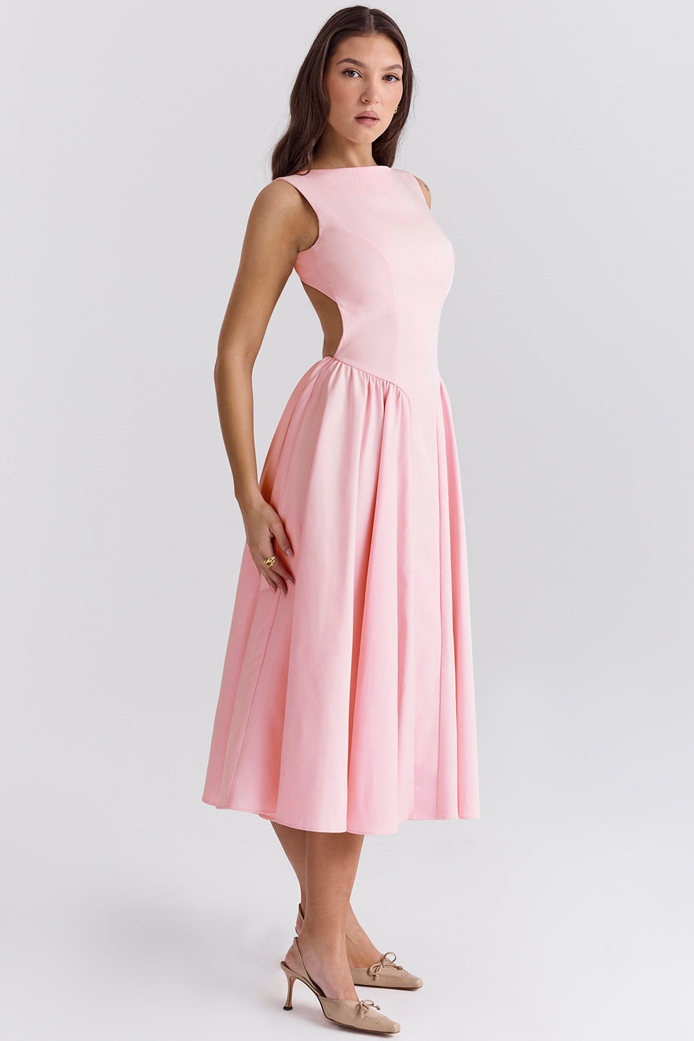 Blossom Elegance Midi Elbise