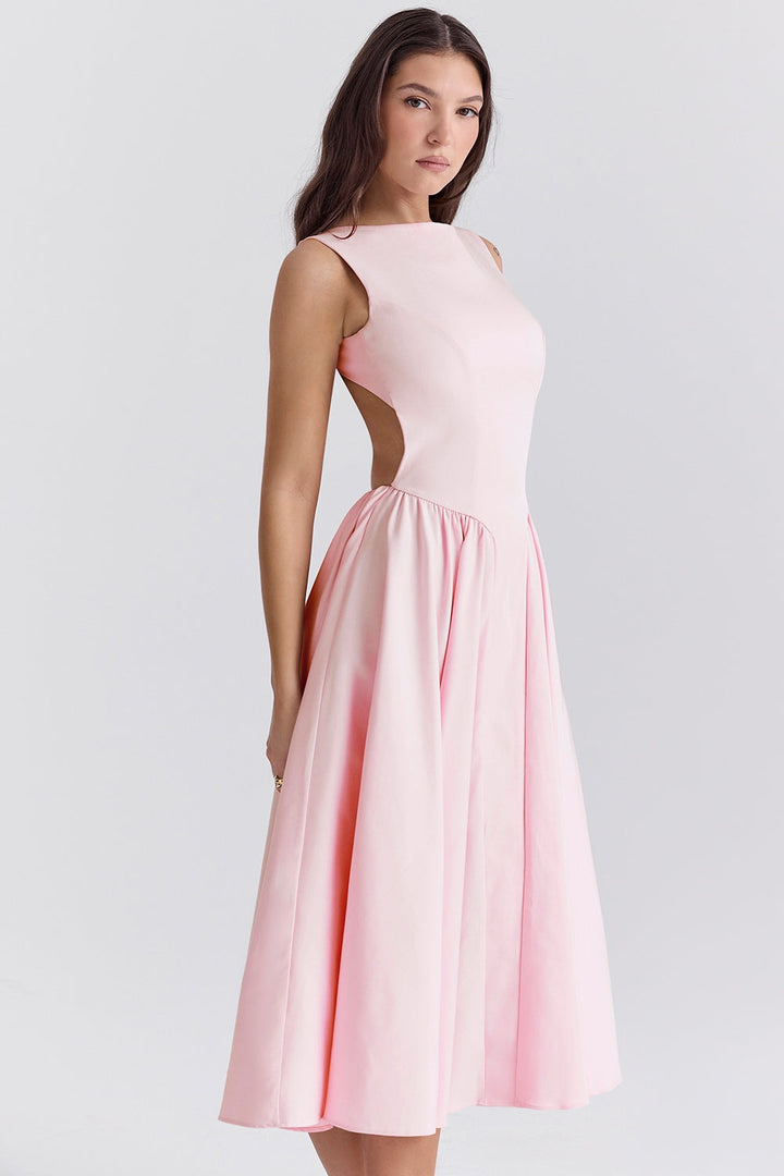 Blossom Elegance Midi Elbise