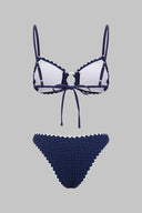 Textured Blue Bikini