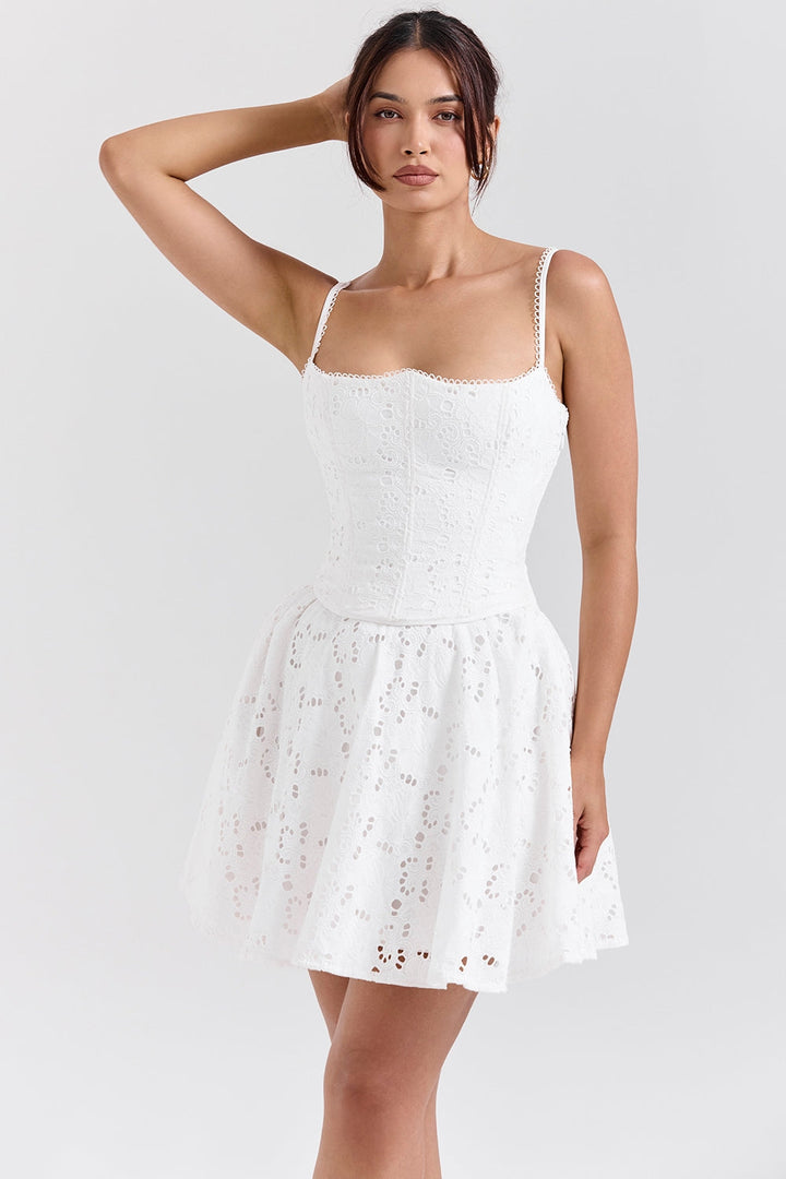 Elara Lace Corset Mini Elbise