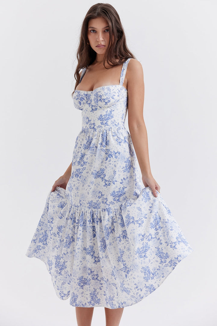 Elia Serene Blossom Midi Elbise