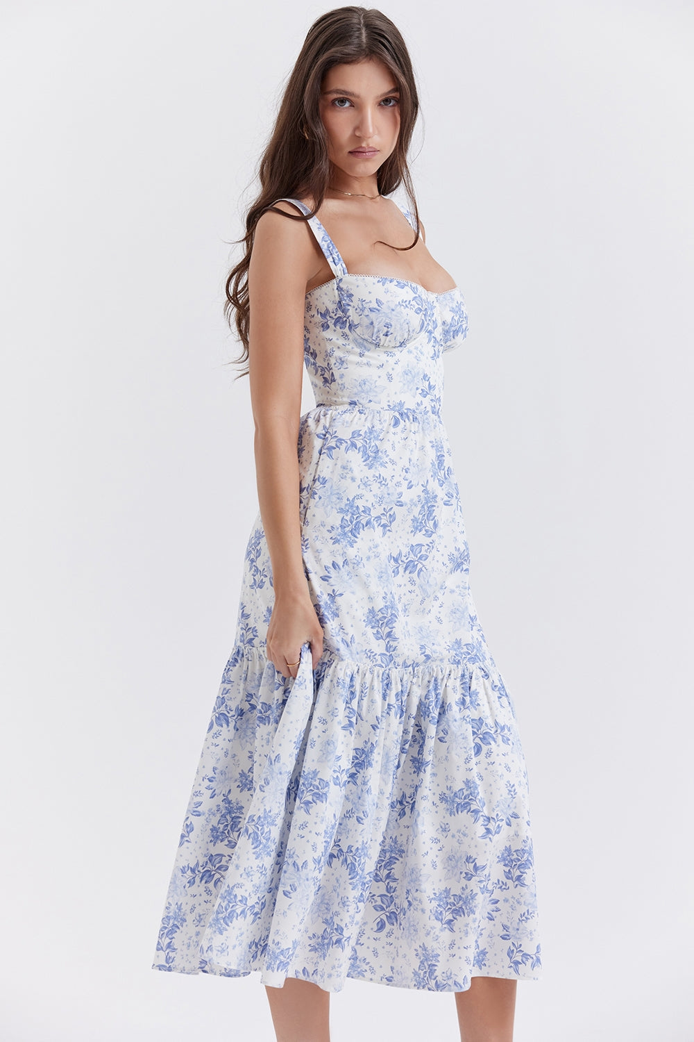 Elia Serene Blossom Midi Elbise