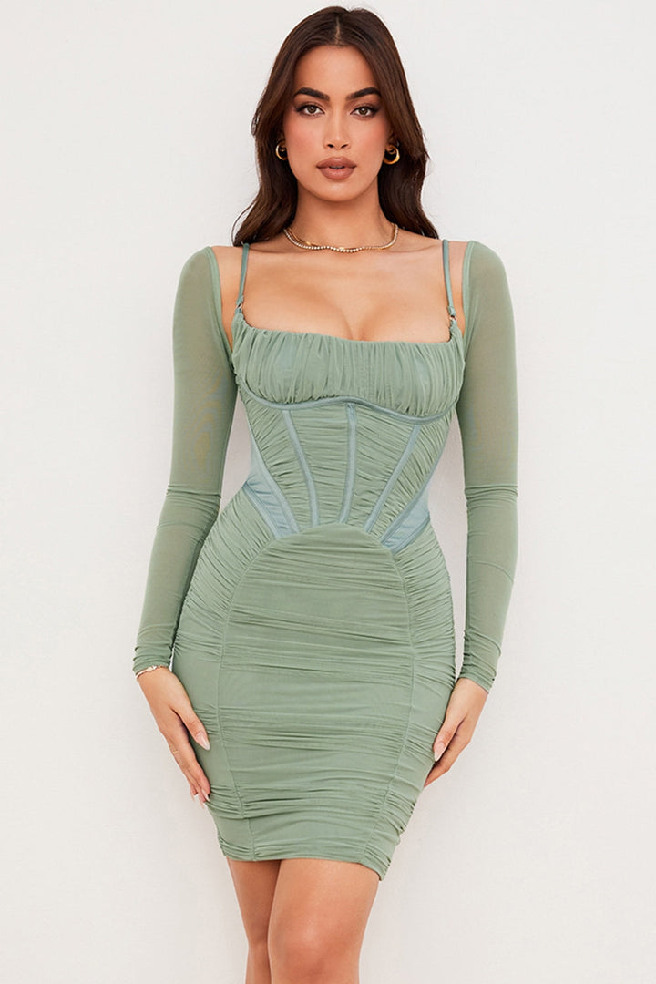 Enchanted Silhouette Bodycon Midi Elbise