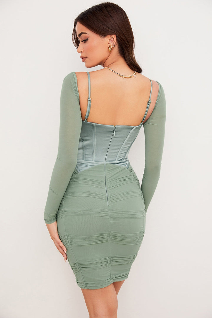 Enchanted Silhouette Bodycon Midi Elbise