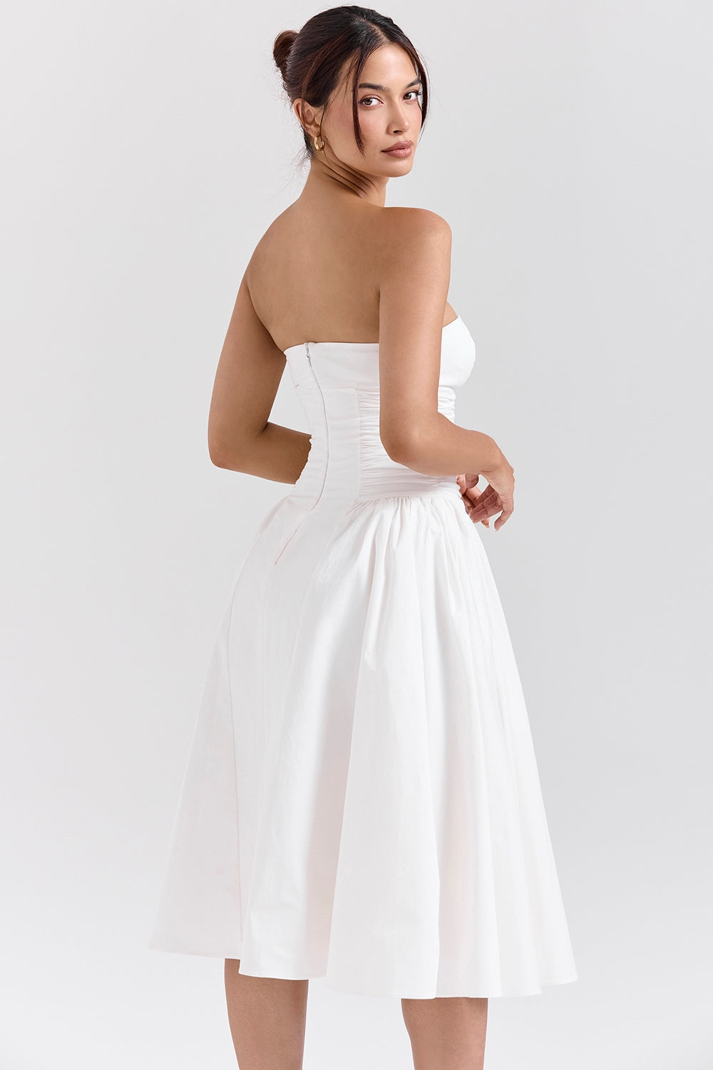 Georgiana Strapless Midi Elbise