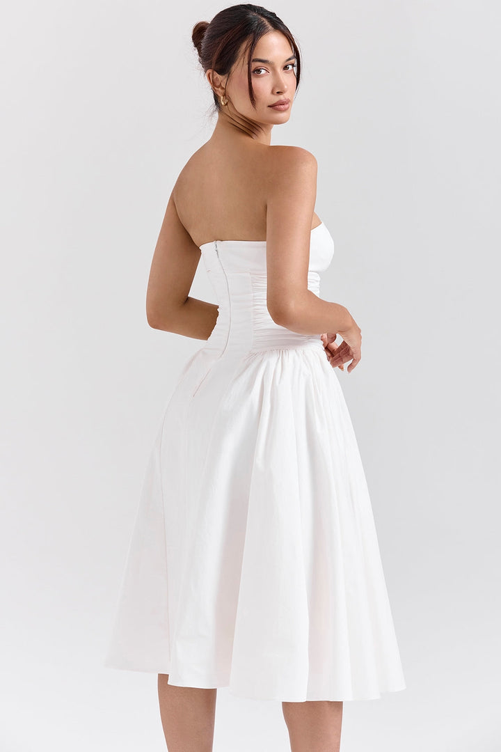 Georgiana Strapless Midi Elbise