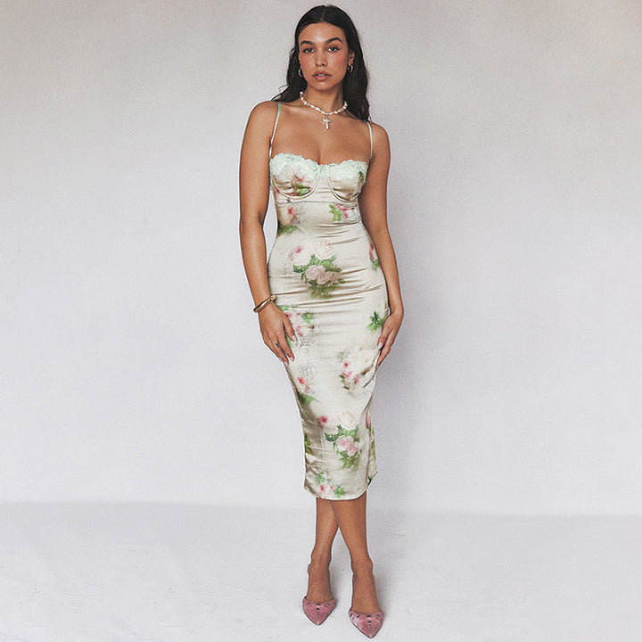 Blossom Charm Midi Elbise