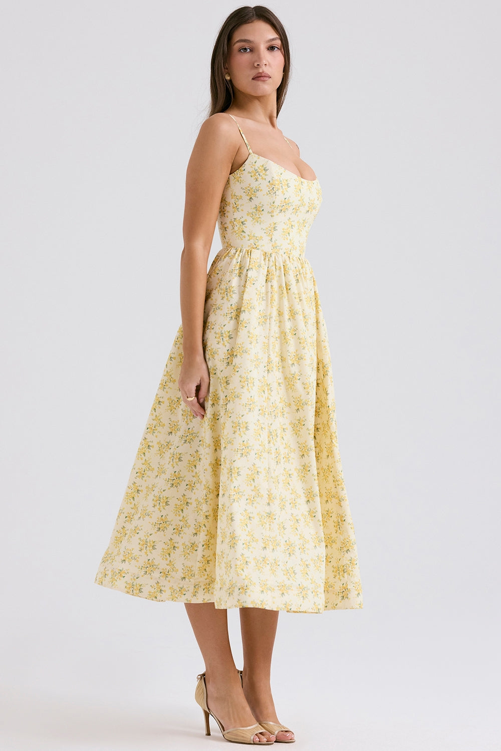 Amelie Floral Breeze Midi Elbise