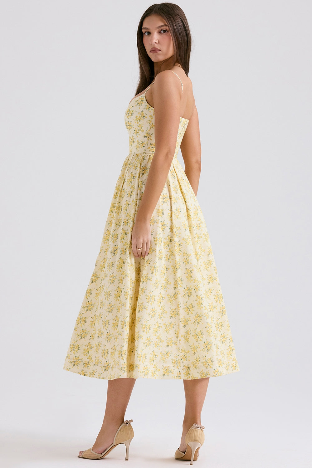 Amelie Floral Breeze Midi Elbise