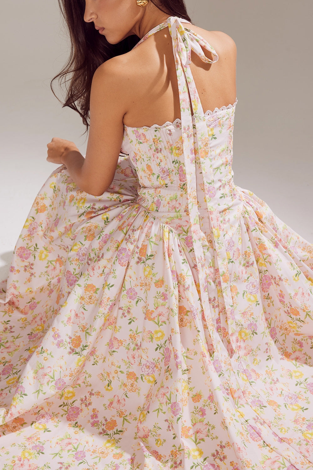 Celeste Floral Bliss Midi Elbise