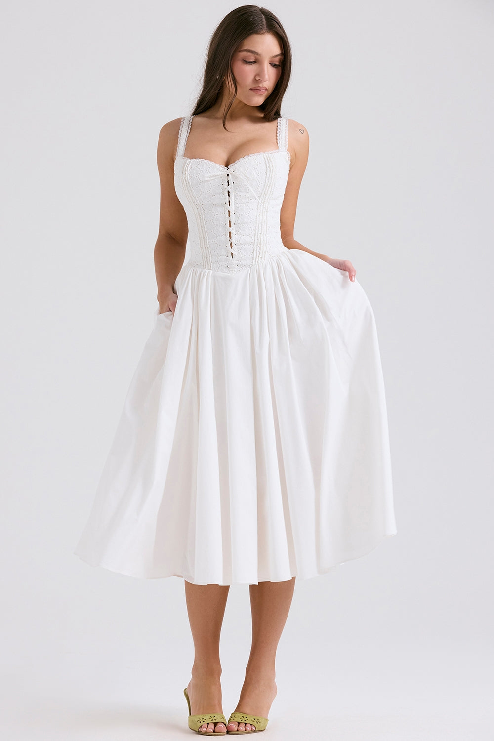 Evangeline Corset Midi Elbise