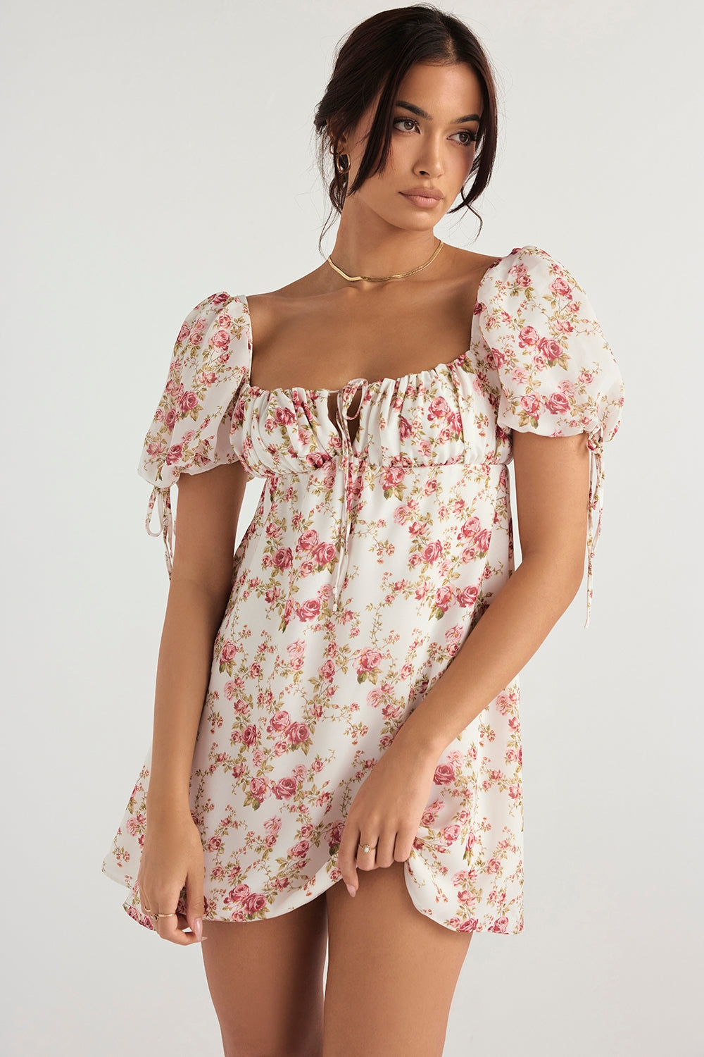 Bella Princess Floral Mini Elbise