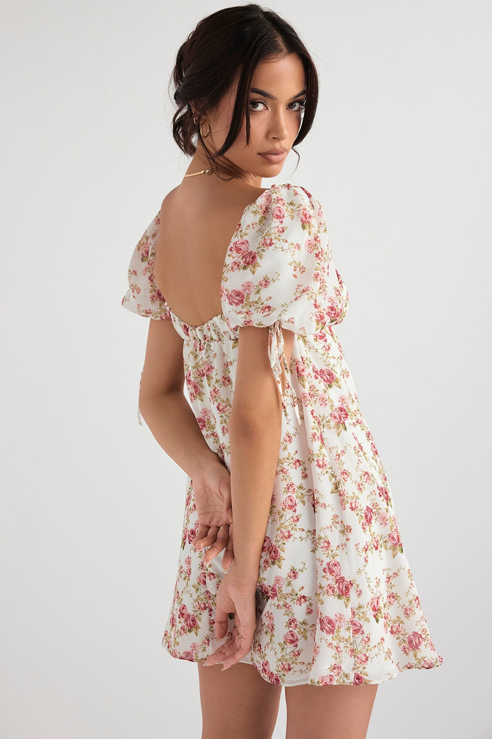 Bella Princess Floral Mini Elbise