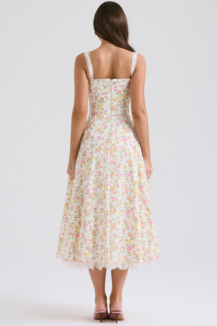 Elodie Floral Charm Midi Elbise