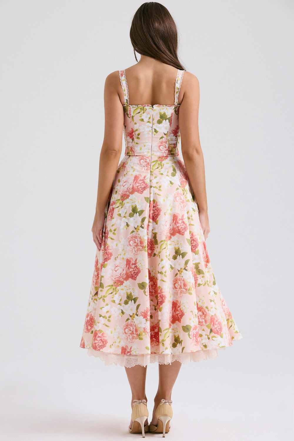 Isabella Blooming Garden Midi Elbise