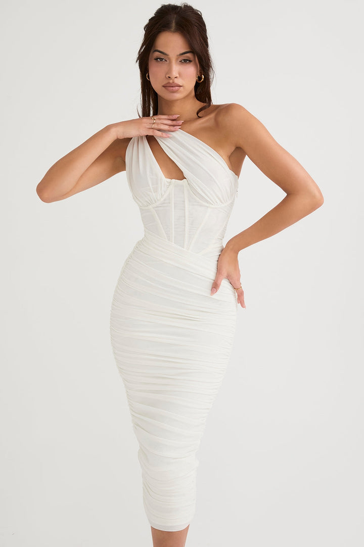 Ethereal Allure Midi Elbise