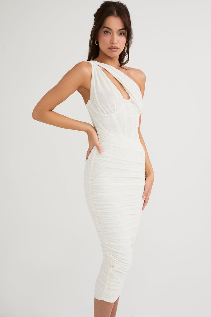 Ethereal Allure Midi Elbise