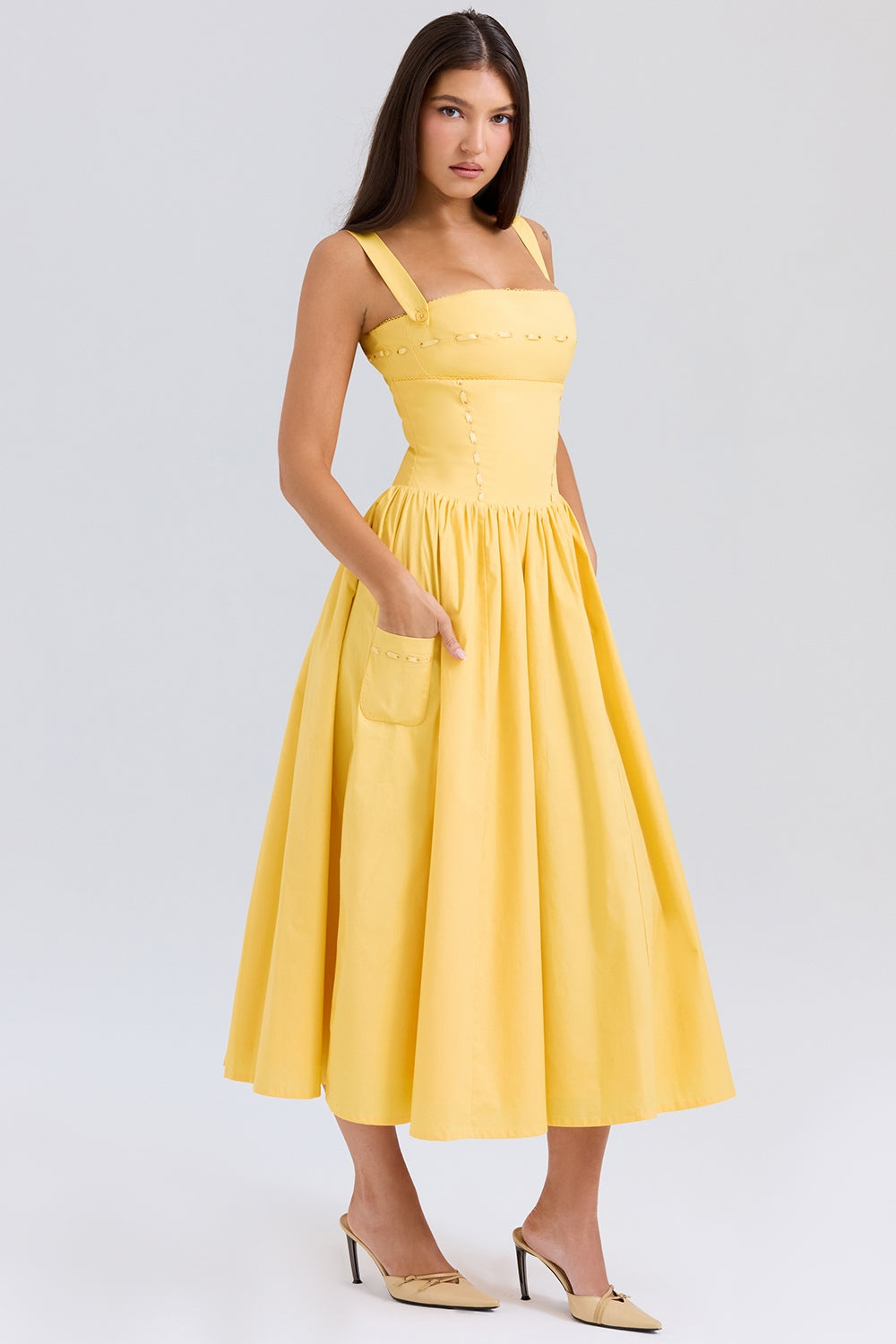 Arabelle Sunshine Midi Elbise